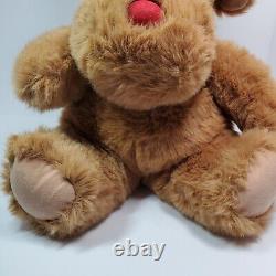 Peluche de renne doux rêves de Noël des années 1990 de Sears, 16 pouces, numéro 55610.