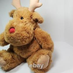 Peluche de renne doux rêves de Noël des années 1990 de Sears, 16 pouces, numéro 55610.