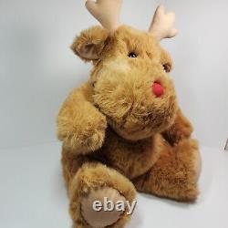 Peluche de renne doux rêves de Noël des années 1990 de Sears, 16 pouces, numéro 55610.