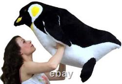 Penguin géant en peluche de 30 pouces, grand animal en peluche doux fabriqué aux États-Unis.