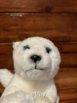 RARE Sauvez Notre Espace SOS Petit Renard Arctique en Peluche Blanc Doux Animal Rembourré