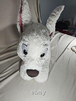 RARE Vtg BOLT 30 Chien couché Grand Jumbo Peluche Disney Store Animal en peluche