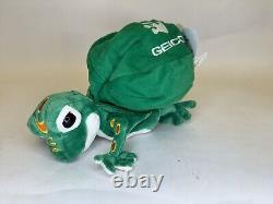 Rare RARE 2007 Gecko #70784 Sac Cocon Peluche Vert Annonce Publicitaire Animal Rembourré