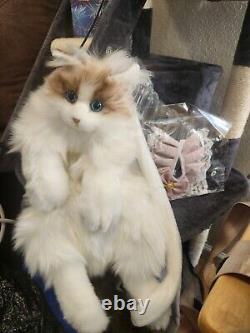 Sac à dos en forme de chat réaliste rembourré, fabriqué à la main en peluche, peluche chat rembourré