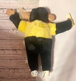 Singe joyeux tenant un animal en peluche banane de 18 pouces de haut NWT ZIPPY MR BIM