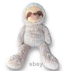 Sloth géant 38 peluche brune Goffa yeux pailletés jaunes doux EUC