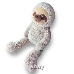 Sloth géant 38 peluche brune Goffa yeux pailletés jaunes doux EUC