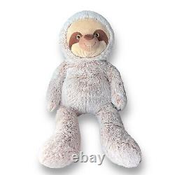 Sloth géant 38 peluche brune Goffa yeux pailletés jaunes doux EUC