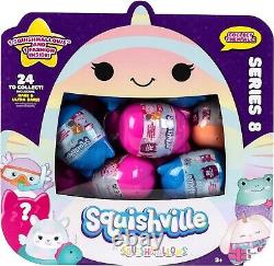 Squishmallows Série 8 - Ensemble de 24 pièces - Jouet en peluche miniature collectionnable