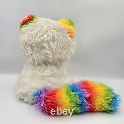 Vintage Peluche Rainbow Brite Kitty Cat Hallmark des années 1980 avec visage en caoutchouc Mattel LIRE