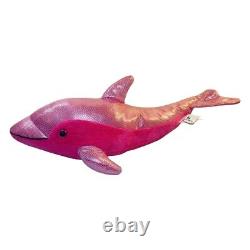 Wildlife Artists Hot Pink Metallic Dolphin Plush Animal Farci 15valentine