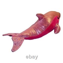 Wildlife Artists Hot Pink Metallic Dolphin Plush Animal Farci 15valentine