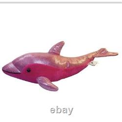 Wildlife Artists Hot Pink Metallic Dolphin Plush Animal Farci 15valentine