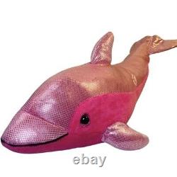 Wildlife Artists Hot Pink Metallic Dolphin Plush Animal Farci 15valentine