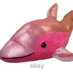 Wildlife Artists Hot Pink Metallic Dolphin Plush Animal Farci 15valentine